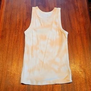 Womens, A New Day, size medium,  ribbed peach & white tank top.